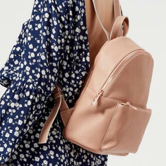 TED BAKER Soft Grain Leather Backpack Mink/Rose Gold - Picture 1 of 6